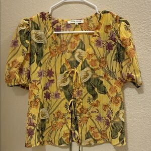 Rose & Olive Yellow Floral Blouse